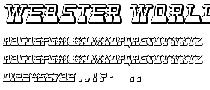Webster World font